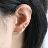 ダイヤモンド ピアス 18金 片耳 ハスナ HASUNA エシカルジュエリー