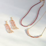 luxe シャンデリアピアス ガーネット&カラーチェンジガーネット【オーダー制作】