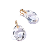 クリスタル ダイヤモンド ピアス 18金 ハスナ HASUNA エシカルジュエリー