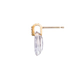 クリスタル ダイヤモンド ピアス 18金 ハスナ HASUNA エシカルジュエリー