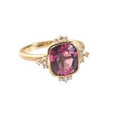 ロードライトガーネット ダイヤモンド リング 18金 ハスナ HASUNA エシカルジュエリー