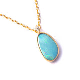 ダブレットオパール ダイヤモンド ネックレス 18金 ハスナ HASUNA エシカルジュエリー