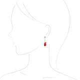 珊瑚 ダイヤモンド ロングピアス 18金 ハスナ HASUNA エシカルジュエリー