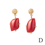 珊瑚 ダイヤモンド ショートピアス 18金 ハスナ HASUNA エシカルジュエリー