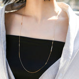 ロングネックレス 18金 HASUNA エシカルジュエリー