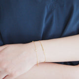 イエローゴールド ダイヤモンド ブレスレット 18金 ハスナ HASUNA エシカルジュエリー