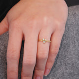 イエローゴールド ダイヤモンド リング 18金 ハスナ HASUNA エシカルジュエリー