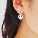 ウィルクス貝 ダイヤモンド ピアス 18金 ハスナ HASUNA エシカルジュエリー