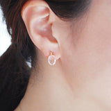 クリスタル ダイヤモンド ピアス 18金 ハスナ HASUNA エシカルジュエリー