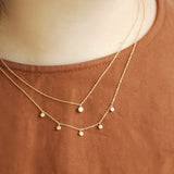 ダイヤモンド ネックレス 重ねづけ 18金 ハスナ HASUNA エシカルジュエリー