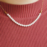 Half&Half K18 ネックレス あこやパール【オーダー制作】