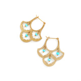 ターコイズ ピアス 12月誕生石 K18 18金 HASUNA エシカルジュエリー ハスナ