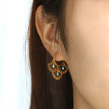 ターコイズ ピアス 12月誕生石 K18 18金 HASUNA エシカルジュエリー ハスナ