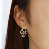 ターコイズ ピアス 12月誕生石 K18 18金 HASUNA エシカルジュエリー ハスナ