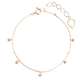 エシカルでサステナブルなジュエリーをご提案するHAUSNAの、K18とダイヤモンドのブレスレット。イエローゴールド ダイヤモンド ブレスレット 18金 ハスナ HASUNA エシカルジュエリー