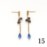 ロングピアス 18金 K18 天然石 誕生石 エシカルジュエリー HASUNA ハスナ