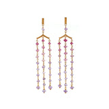 ルビー ピンクグラデーション ピアス HASUNA エシカルジュエリー ハスナ