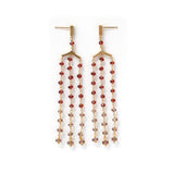 luxe シャンデリアピアス ガーネット&カラーチェンジガーネット【オーダー制作】