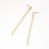 イエローサファイア ロングピアス   9月誕生石 HASUNA エシカルジュエリー