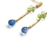 ロングピアス 18金 K18 天然石 誕生石 エシカルジュエリー HASUNA ハスナ