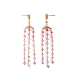 ルビー ピンクグラデーション ピアス HASUNA エシカルジュエリー ハスナ