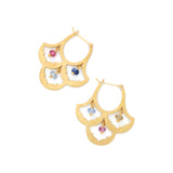 サファイア ルビー ピアス K18 18金 HASUNA エシカルジュエリー ハスナ