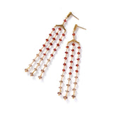 luxe シャンデリアピアス ガーネット&カラーチェンジガーネット【オーダー制作】