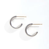 フープピアス ダイヤモンド シルバー レディース シンプル サステナブル エシカルジュエリー HASUNA