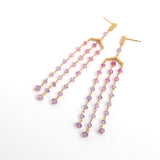 ルビー ピンクグラデーション ピアス HASUNA エシカルジュエリー ハスナ