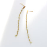 イエローサファイア ロングピアス   9月誕生石 HASUNA エシカルジュエリー