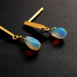 オパール ピアス 18金 HASUNA エシカルジュエリー