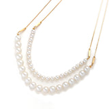 Half&Half K18 ネックレス あこやパール【オーダー制作】