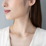 イエローサファイア ロングピアス   9月誕生石 HASUNA エシカルジュエリー