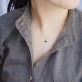 ブルーサファイア ネックレス 18金 HASUNA エシカルジュエリー