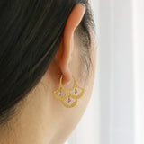 サファイア ルビー ピアス K18 18金 HASUNA エシカルジュエリー ハスナ