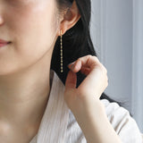 イエローサファイア ロングピアス   9月誕生石 HASUNA エシカルジュエリー