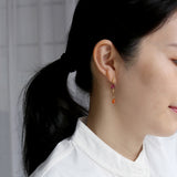 ロングピアス 18金 K18 天然石 誕生石 エシカルジュエリー HASUNA ハスナ