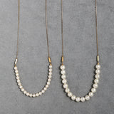 Half&Half K18 ネックレス あこやパール【オーダー制作】