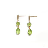 luxe Essence ショートピアス ペリドット 2stones
