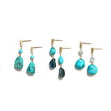 luxe Chance ショートピアス Turquoise Edition