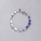 luxe Essence ブレスレット デュモルチェライトインクォーツ&タンザナイト white
