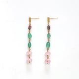 luxe Essence ピアス モルガナイト＆エメラルド