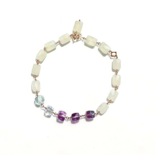 luxe Essence ブレスレット フローライト＆ニュージェイド