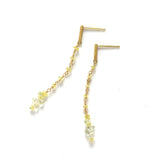 luxe Essence ロングピアス イエローサファイア＆ホワイトサファイア