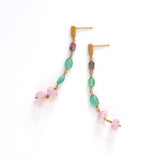 luxe Essence ピアス モルガナイト＆エメラルド