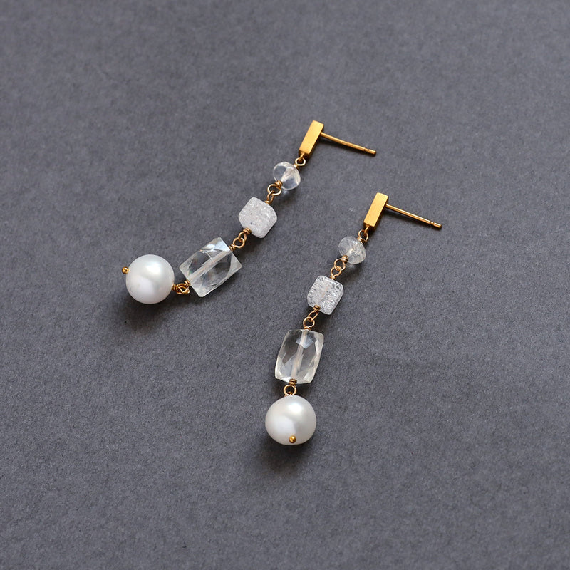 luxe Chance ロングピアス White Edition