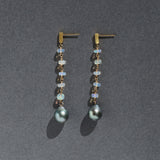 luxe Essence ピアス オパール&ミクロネシアパール