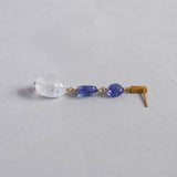 luxe Essence ピアス デュモルチェライトインクォーツ&タンザナイト 3stones