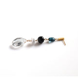 luxe Essenceピアス ロンドンブルートパーズ＆クリスタル 4stones