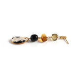 One of a kind ロングピアス ビアクォーツ＆ウィルクス貝 4stones